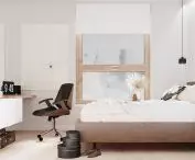 Mieszkanie na warszawskiej Woli, sypialnia