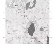 Topographical map of the Mazurian Canal