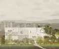 Cross section through a section of the city; 500 Viviendas de Interes Social, Bogotá, Colombia