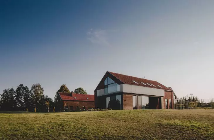 The roof is covered with ceramic tiles