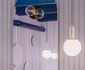 oval mirror in a cafe