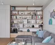 Shelving cabinet in the living room