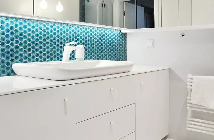 Cutout hides cat litter box