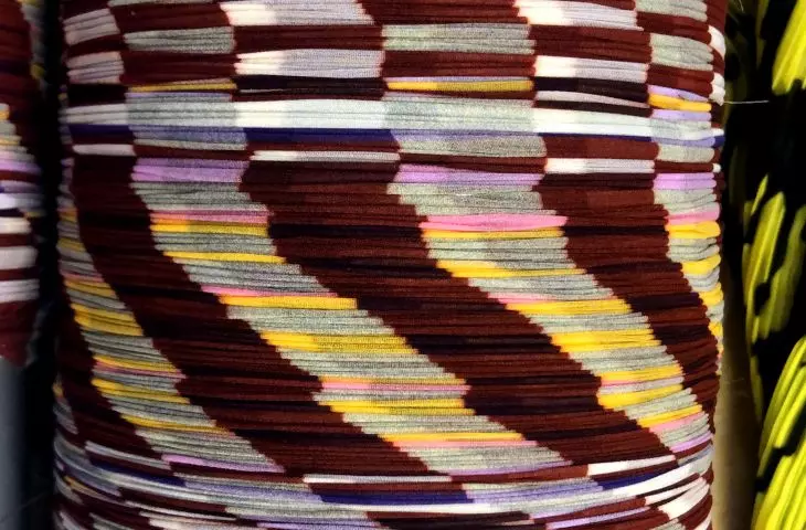 fabric takes form through arashi shibori technique