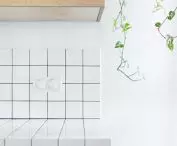 Contrast of tile and plywood