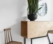 The interior is a juxtaposition of modern elements with old ones