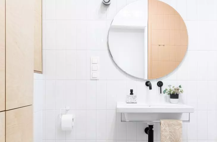 Bathroom with terrazzo floor