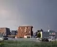 Hotel by the Wladyslaw IV pool in Gdansk, view from the land side