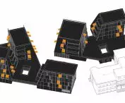 Axonometry of the hotel establishment