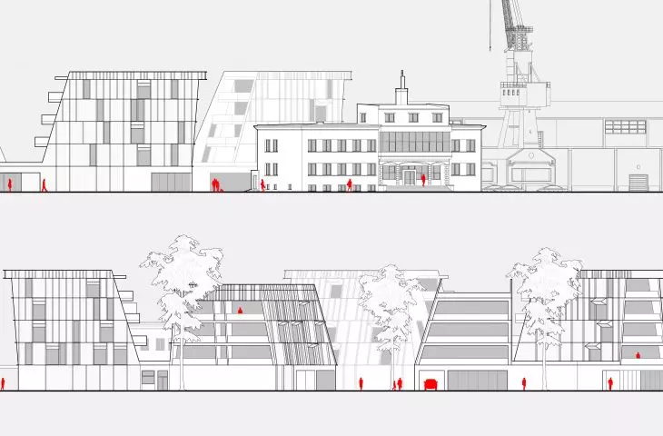 Elevations of the hotel establishment