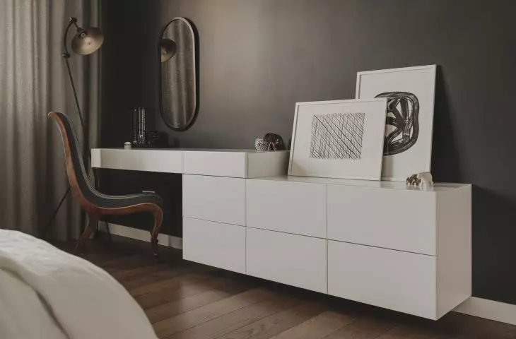 Graphic elements in the bedroom