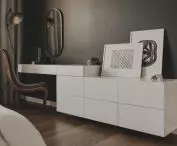 Graphic elements in the bedroom