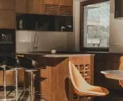 Kitchen connected to living room