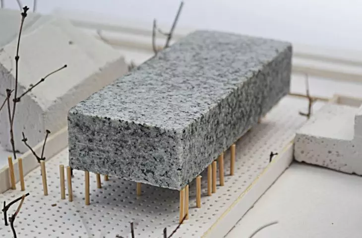 mockup of the house, view from the garden side