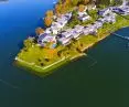 Lemon Resort Spa is located on a promontory jutting into the lake