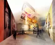 wizualizacja aranżacji wystawy stałej