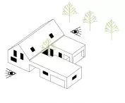 House in Klishovo, view openings