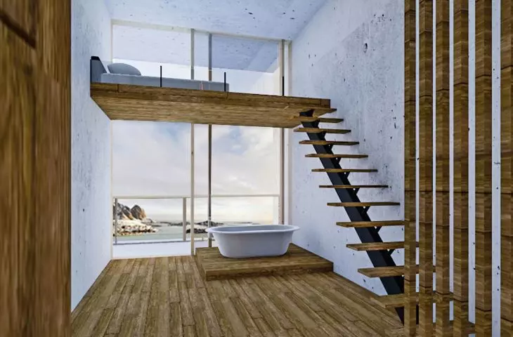 Interior of the dormitory room