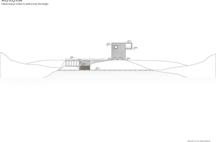Western elevation of the building