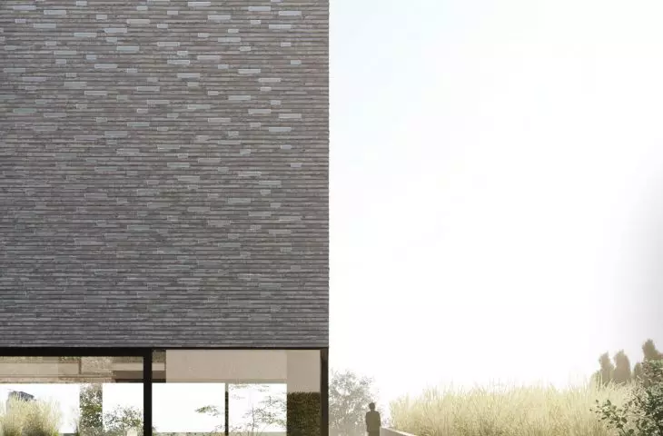 do wykończenia elewacji architekci wybrali opracowaną przez Petera Zumthora ręcznie formowaną cegłę Petersen Kolumba