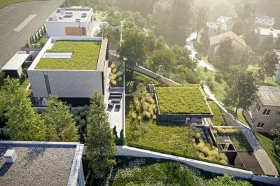 view to green roofs and terraces widok to green roofs and terraces
