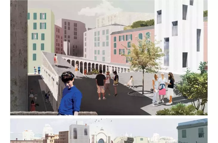 Architektura, 2. nagroda, Projekt domu studenckiego w historycznym centrum Genui