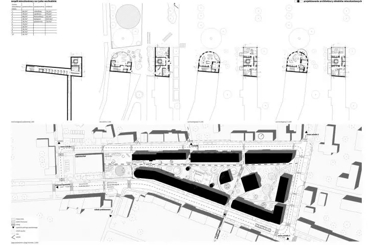 Architecture, 1st prize, Residential complex on the eastern market, design: Marcin Stępień (WAPP)