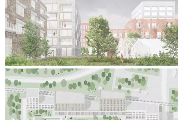 Urbanistyka, 2. nagroda, Projekt zagospodarowania terenu przy ul. Północnej, proj.: Iga Stanisławska (UAP) 