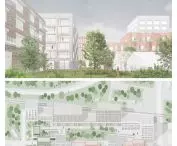 Urban Planning, 2nd prize, Land development project on North Street, design: Iga Stanislawska (UAP) 