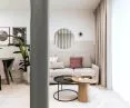Jasny salon i desingerskie elementy