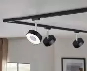 Track lighting in interior design - black LED spotlights