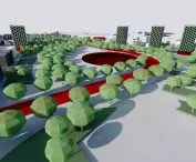Greenery and walking path