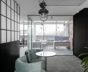 LOFT style office - Priva Lite LCD glass wall with variable transparency