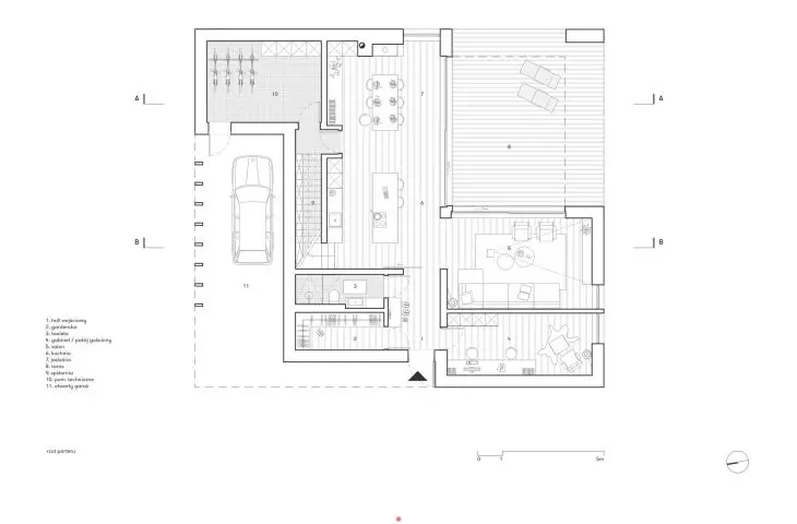 Dom dla N+S, rzut parteru