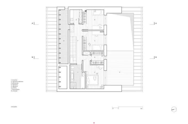 House for N+S, floor plan