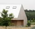 Bright sheet metal on a sloping roof