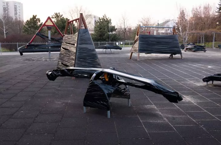 Closed playground - Warsaw