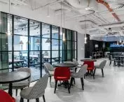 LOFT style office - walls in Warsaw office of Solutions Rent company  