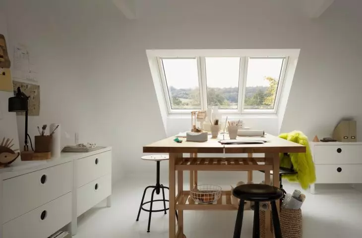 Work space in the attic