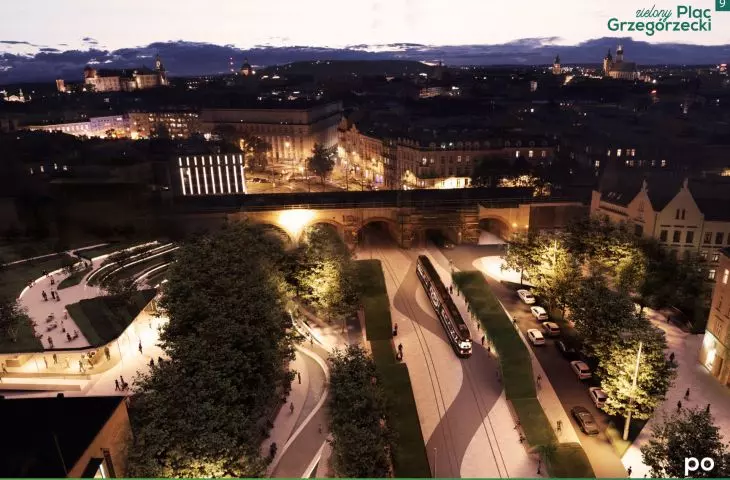 Visualization; view towards the railroad viaduct