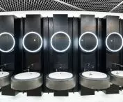Honorable mention in the interior category. Toilet in the Spodek in Katowice.