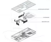 Axonometry of the main building