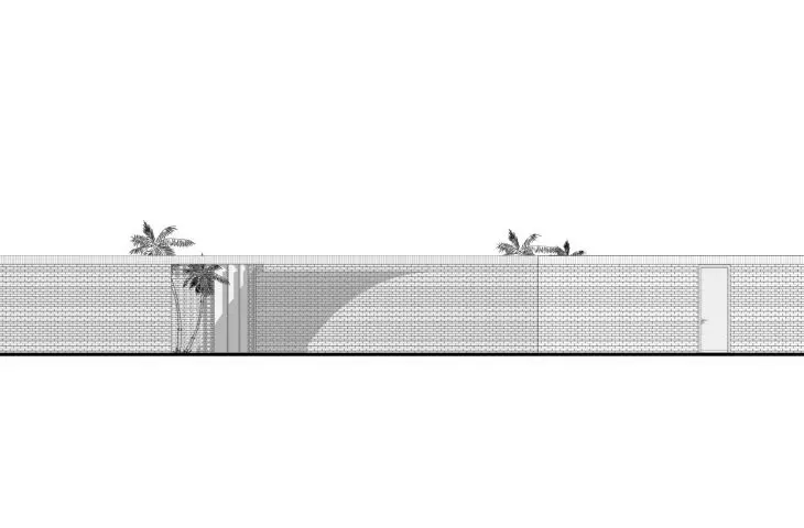 Front elevation of the pavilion
