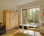 room with forest view