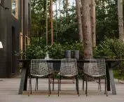 The terrace is an extension of the open living area of the house