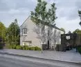 The garage was designed in a separate block