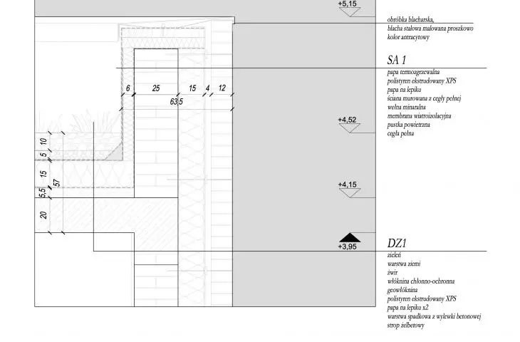 Cmentarz w Bogucicach, detal projektowy