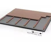 EKOTEAK Terrace on Concrete Slab with Slope