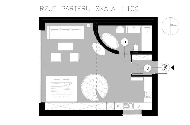 Dom Obraz, rzuty