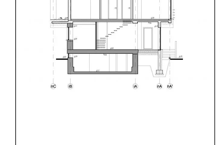 Asymmetrical twin, cross section AA